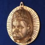 Pure Brass Lord Hanuman Face Wall Hanging 7" | Auspicious Divine Blessings | Superfine Finish | Intricate Craftsmanship | 1.44 kg Elegant Home Decor